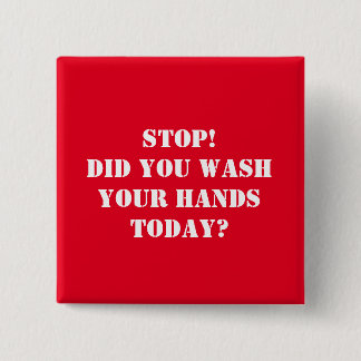 Wash your hands button