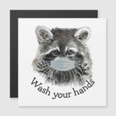 Wash Your Hands Covid Pandemic Cute Raccoon Quote (Front/Back)