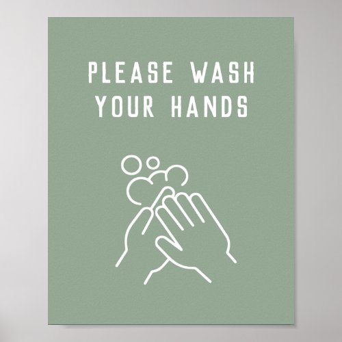 Wash Your Hands Covid School Hygiene Poster