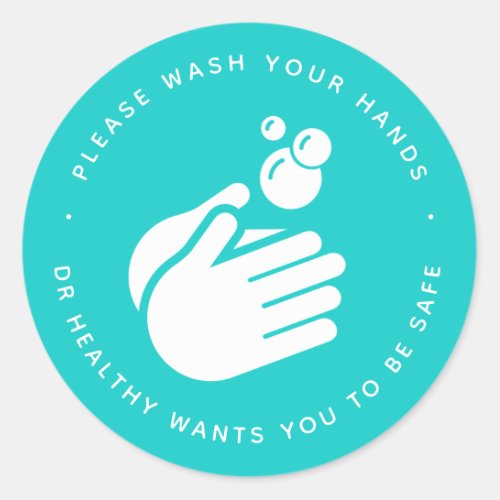 Wash Your Hands _ Hand Washing Coronavirus  Flu Classic Round Sticker