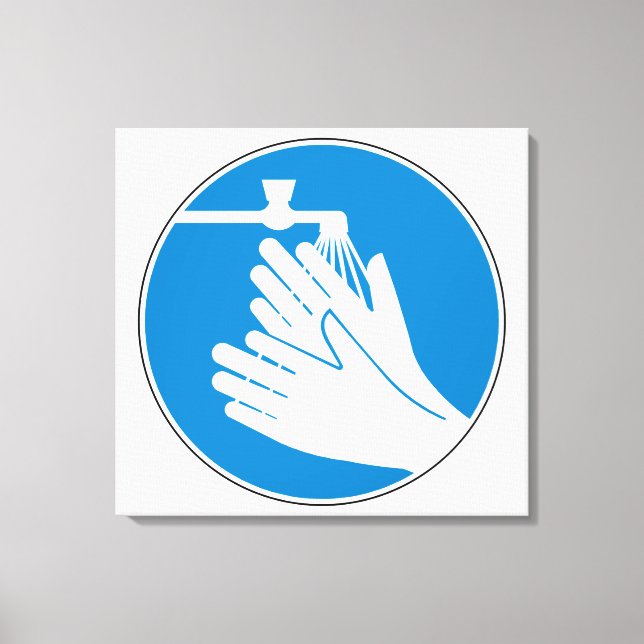 Wash Your Hands (Health and Safety) (Hygiene) Canvas Print (Front)