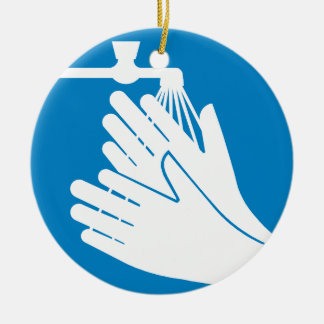 Wash Your Hands (Health and Safety) (Hygiene) Ceramic Ornament