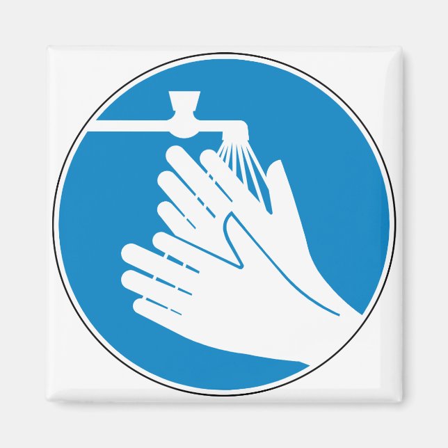 Wash Your Hands (Health and Safety) (Hygiene) Magnet (Front)