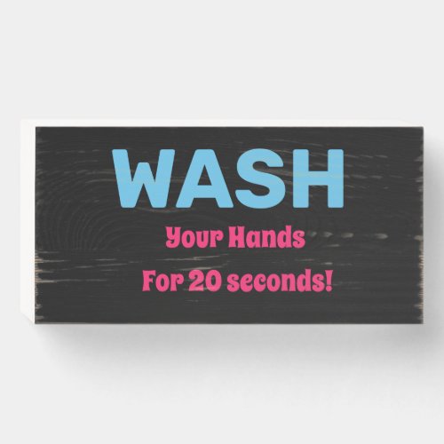 Wash Your Hands Modern Home Sign