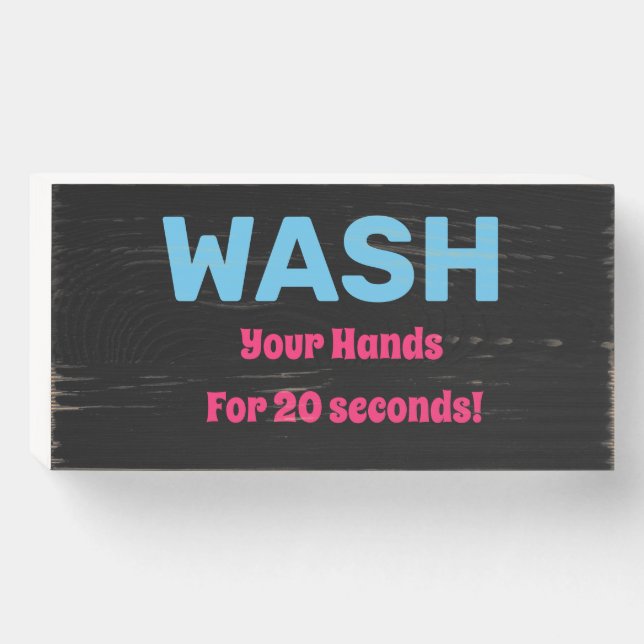 “Wash Your Hands!” Modern Home Sign (Front Horizontal)