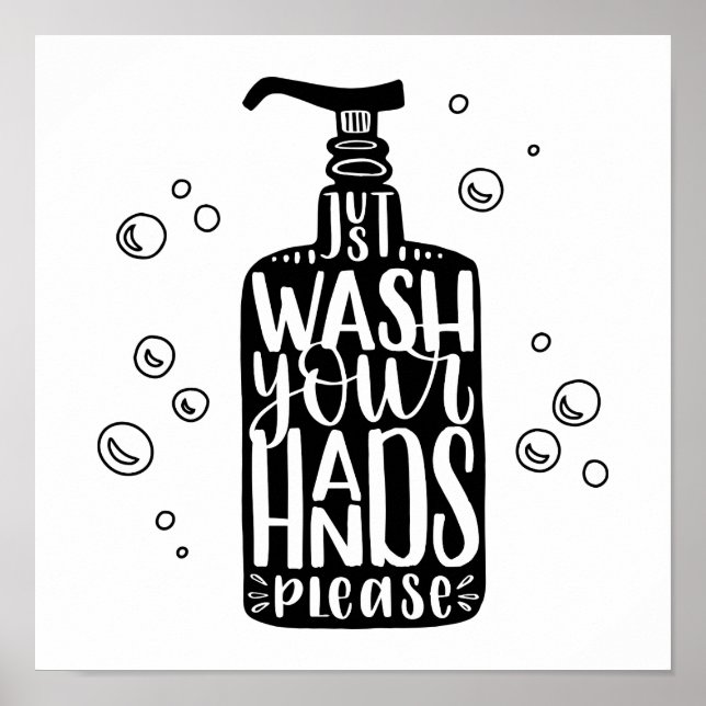 Wash Your Hands Please Poster (Front)