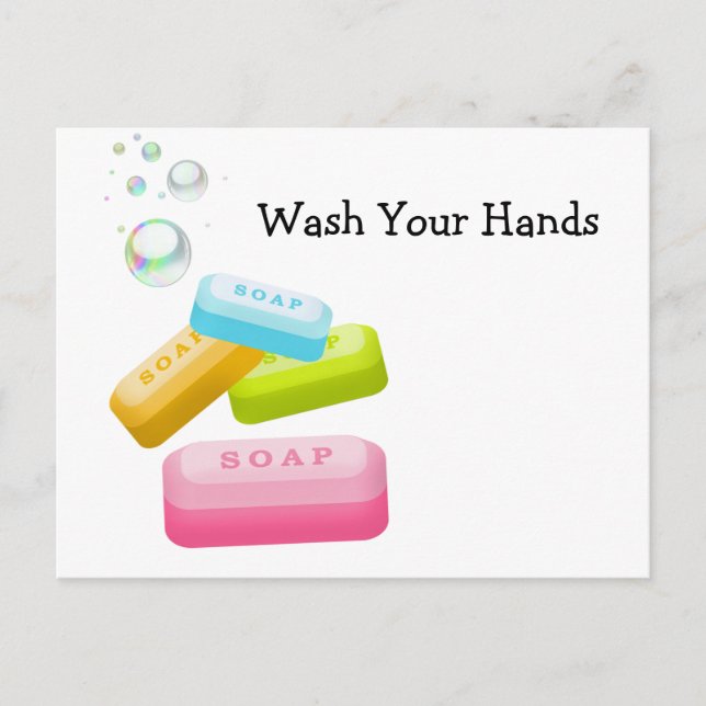 Wash Your Hands Postcard (Front)