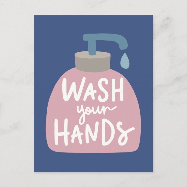 Wash Your Hands Postcard (Front)