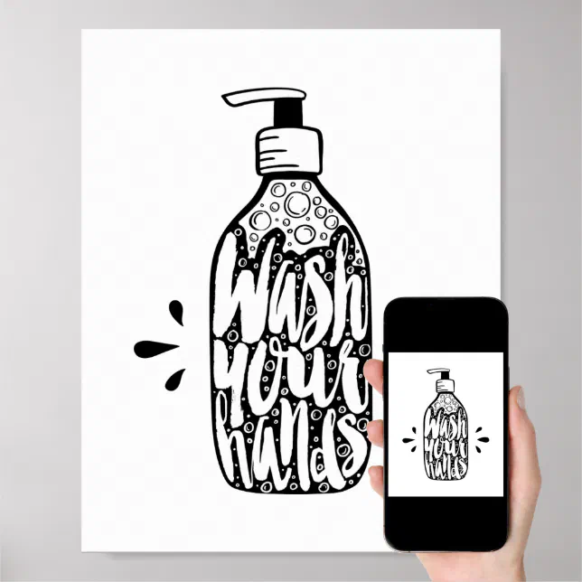 Wash your hands Poster Zazzle