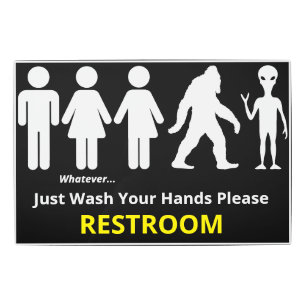 Wash Your Hands Restroom Metal Sign