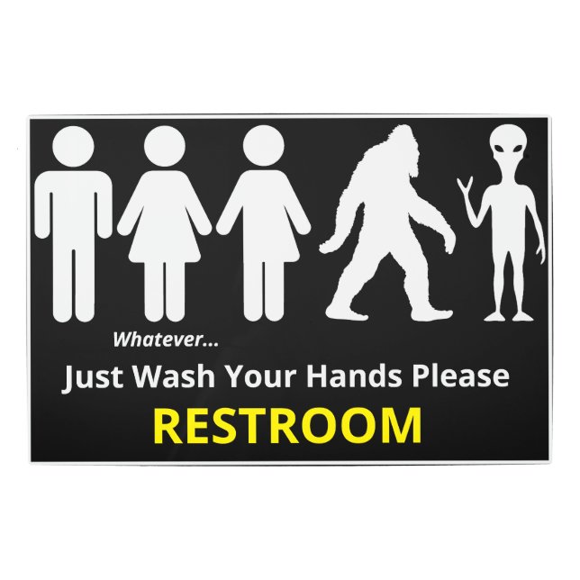 Wash Your Hands Restroom Metal Sign (Front)