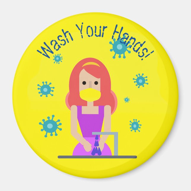 Wash Your Hands safety Magnet (Front)
