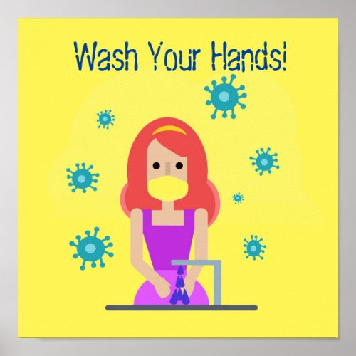Wash Your Hands safety Poster
