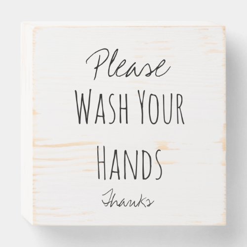 Wash your hands sign