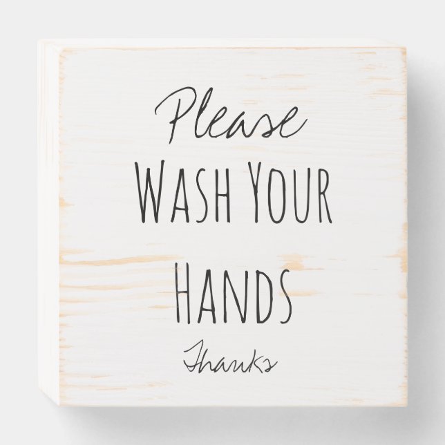 Wash your hands sign (Front Horizontal)