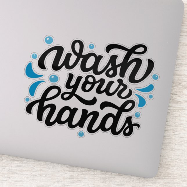 Wash Your Hands Sticker (Detail)