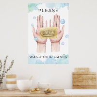 Wash Your Hands | Watercolor Illustration