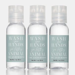 Wash your hands ya filth animal funny typography hand sanitizer