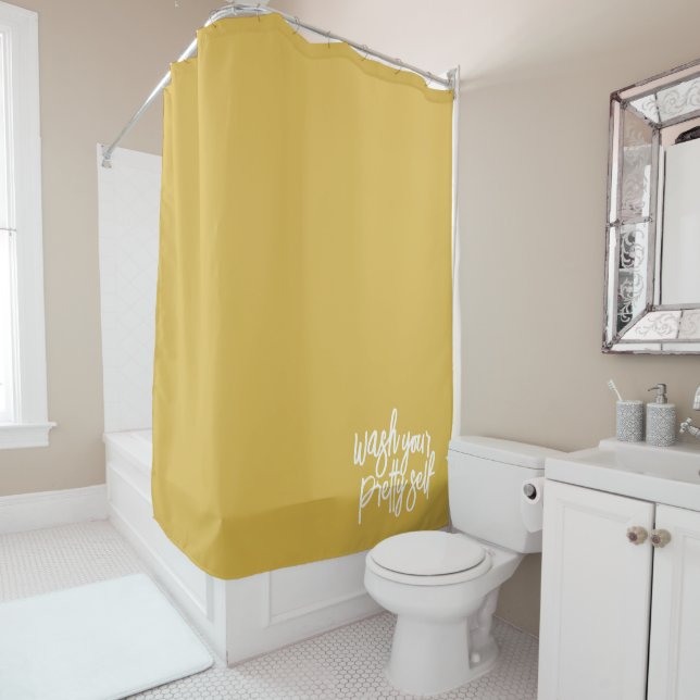 Wash Your Pretty Self Shower Curtain (In Situ)