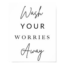 Wash Your Worries Away Bathroom Wall Decor