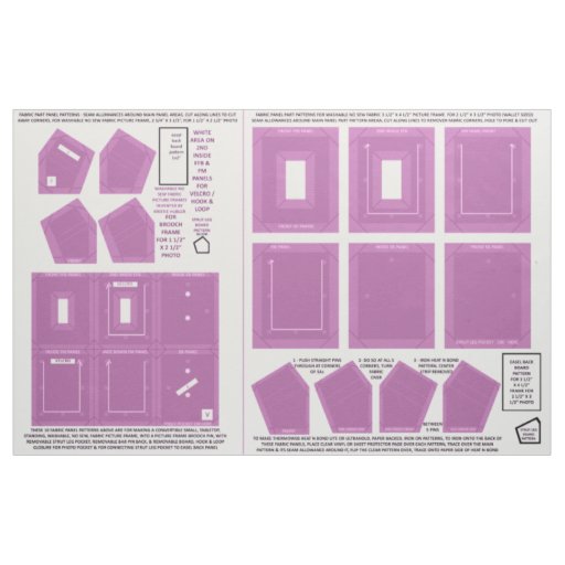 washable fabric no sew radiant orchid photo frames