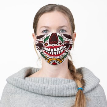 Washable  Fun Original "day Of The Dead" Skull  Adult Cloth Face Mask by RWdesigning at Zazzle