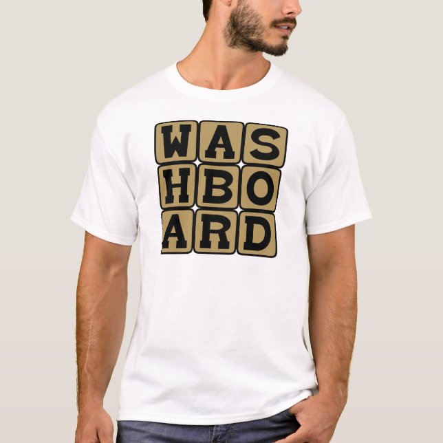 Washboard, Washing Tool or Abs T-Shirt (Front)