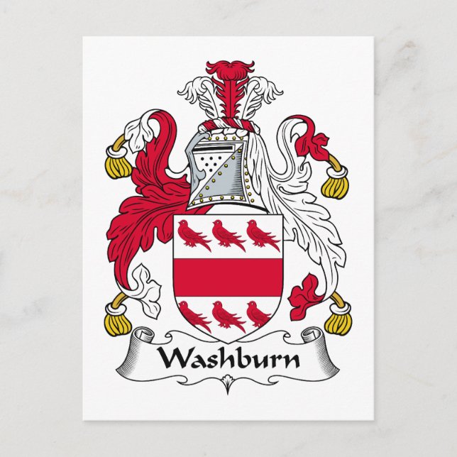 Washburn Family Crest Postcard (Front)
