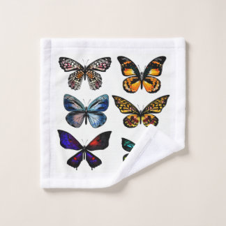 Washcloth with butterflies