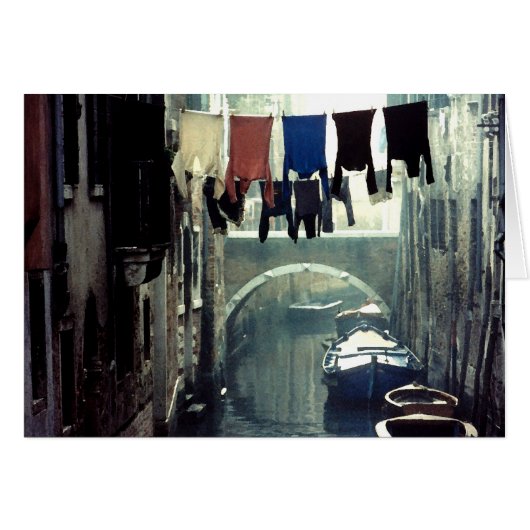Washday in Venice Italy Cards (Front Horizontal)