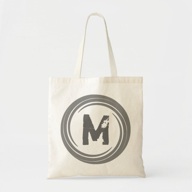 Washed Away! Gray Monogram Bag (Front)