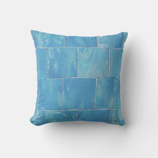 Washed Blue Siding Throw Pillow