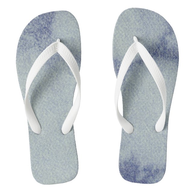 Washed Denim Design #1 @ Emporio Moffa Flip Flops (Footbed)