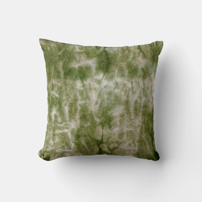 Washed Denim Design #3 @ Emporio Moffa Throw Pillow (Front)