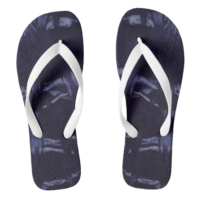 Washed Denim Design #8 @ Emporio Moffa Flip Flops (Footbed)
