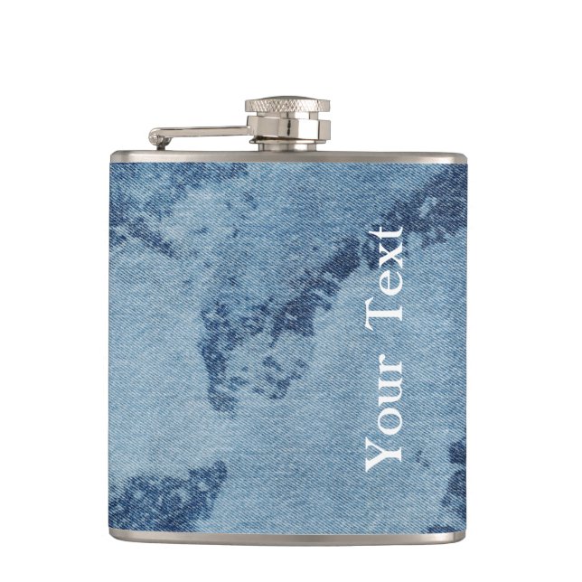 Washed Denim Design #9 at Emporio Moffa Flask (Front)