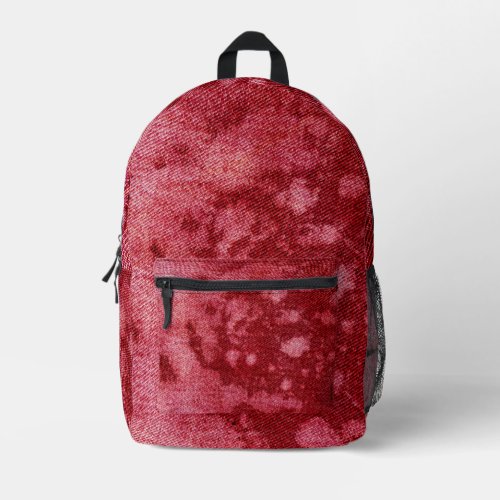 Washed Denim Design No 10  Emporio Moffa Printed Backpack