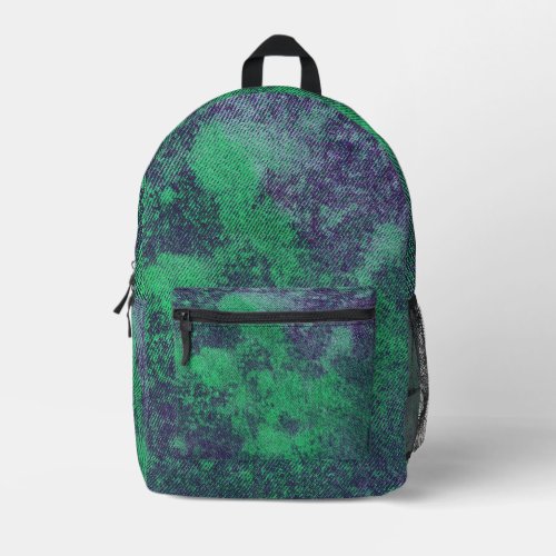 Washed Denim Design No 2  Emporio Moffa Printed Backpack