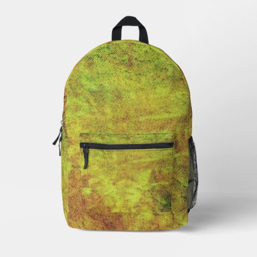 Washed Denim Design No 5  Emporio Moffa Printed Backpack