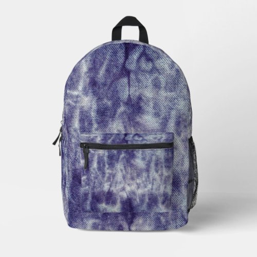 Washed Denim Design No 6  Emporio Moffa Printed Backpack