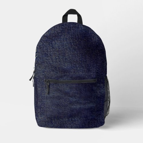 Washed Denim Design No 7  Emporio Moffa Printed Backpack