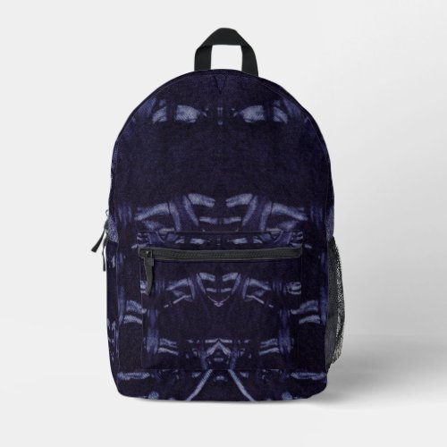 Washed Denim Design No 8  Emporio Moffa Printed Backpack