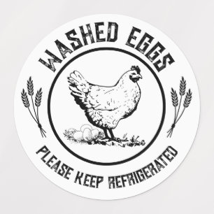 Washed Eggs Keep Refrigerated Labels