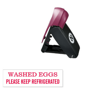 Washed Eggs Please Keep Refrigerated Chicken Duck Pocket Stamp