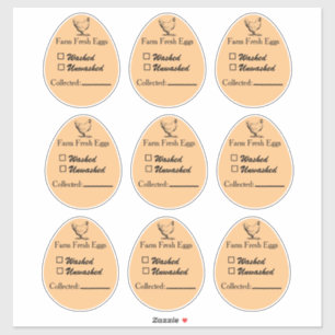Washed or Unwashed Egg Sticker Collected Date