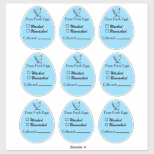 Washed or Unwashed Egg Sticker Collected Date