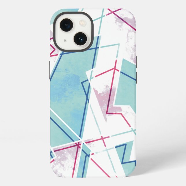 Washed Out Geometric Pattern Iphone Case (Back)