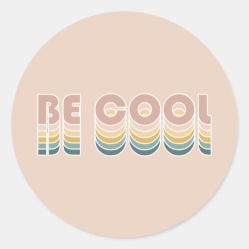 Washed Pastel Retro Vintage Typeography Classic Round Sticker