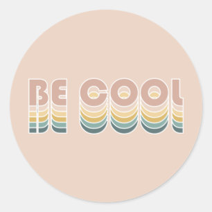 Washed Pastel Retro Vintage Typeography Classic Round Sticker