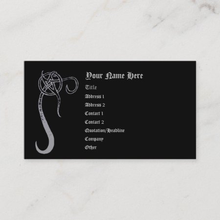 Washed Pentacle Business Card